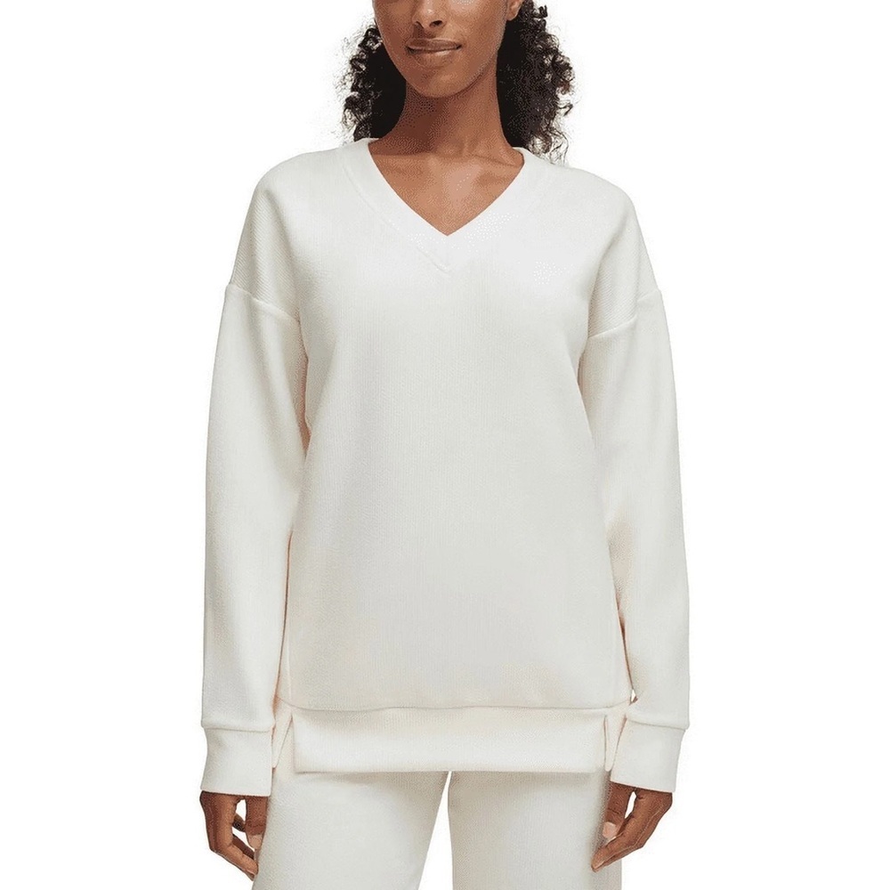 Marc New York Women's V-Neck Off-White Sweater Size L/G